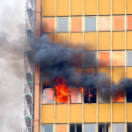building on fire